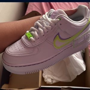LIME GREEN AND PURPLE AF1